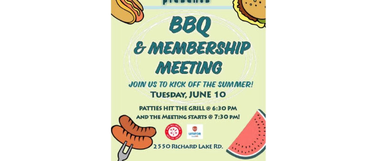 General Meeting June 10 wBBQ